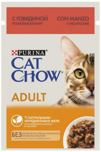 Cat Chow Adult с Говядиной и Баклажанами в желе